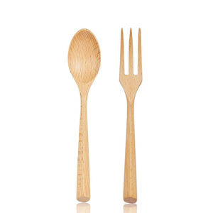 Ensemble de serveur à salade en bois, salade de haute qualité faite à la main par oxy, pièces détachées pour la maison - Product Image 5