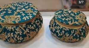 Boîtes à bijoux en tissu de brocade, personnalisées, brocart brodés à la main, convient à emballage et pour les cadeaux, 50 pièces - Product Image 5