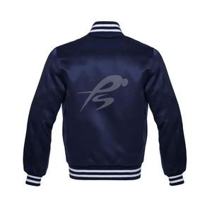 Chaqueta Varsity de Satén Personalizada para Hombre, 100% Poliéster, Invierno, Resistente al Viento, Ecológica, Tallas Grandes, Abrigo Casual Cálido con Bolsillos con Cremallera - Product Image 4