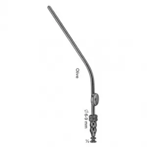 FRAZIER insulated, with finger cut-off and stylet, thumb piece 90 to curve, with LUER hub 180mm