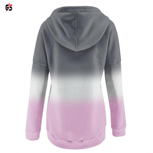 เสื้อมีฮู้ดสำหรับผู้หญิงเสื้อฮู้ดพิมพ์โลโก้แบบสวมหัวสไตล์พิมพ์ซับลิเมชันแบบแขนยาว - Product Image 6