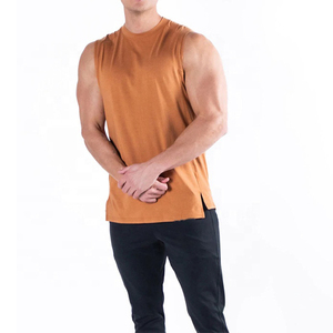 Camiseta de gimnasio personalizada de alta calidad para hombre, 100% algodón, logotipo personalizado, verano, venta al por mayor, buen color, camisetas sin mangas para hombre - Product Image 5