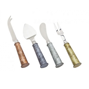 Ensemble de fromage en acier avec manche en résine de bois naturel, matériau écologique, modèle écologique, couverts élégants, vaisselle, ensemble de couverts ménagers - Product Image 4