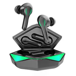 Cool design twins-auriculares inalámbricos de baja latencia para videojuegos, 2 modos, funda de dibujos animados