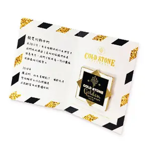 promotional souvenir gift maker custom lapel pin backing paper card printing