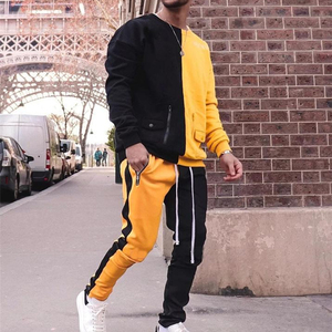 Customised Panel Black white slim fit <b>men</b> clothing <b>track</b> suits jogging custom jogger sets <b>for</b> <b>men</b> gym clothing <b>jacket</b> - Product Image 3