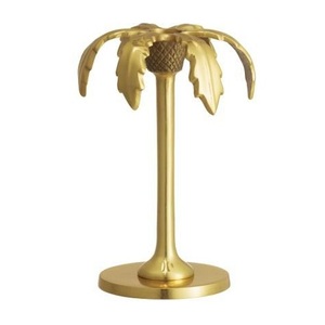 Ensemble de 3 bougeoirs en aluminium couleur or, différentes tailles, bougeoirs décoratifs pour accessoires de décoration de mariage - Product Image 5