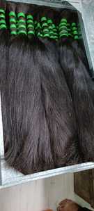 2/2 cheveux humains indiens NON REMY, cheveux humains vierges, bruts, NON traités, branches nouées à la main, cuticules alignées de haute qualité - Product Image 5