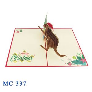 Top Trending Custom Design Noel Pop Card 3D Kangaroo Handicraft Vietnam's Hot Selling <b>Paper</b> <b>Crafts</b> with Angel Style - Product Image 2