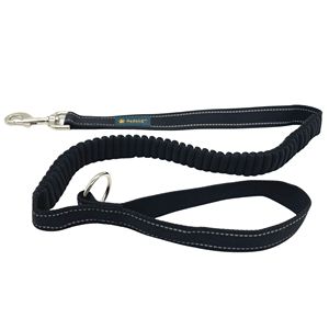 Reflective nylon elastic bungee shock absorbing dog leash