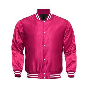 เสื้อแจ็กเก็ตผ้าซาตินตัดสไตล์เบสบอลสไตล์เลตเทอร์แมน - Product Image 3