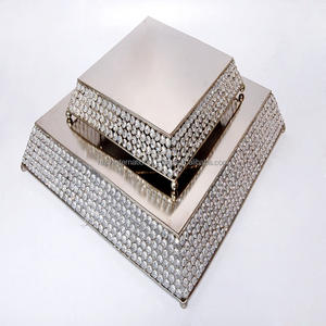 Square <b>Mirror</b> <b>Crystal</b> Cake Stand Cake Tools for Elegant Display cake stand - Product Image 1