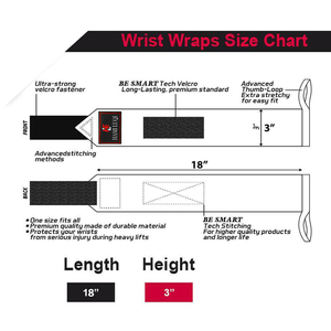 Optimize Your Lifts Custom Print Wrist <b>Wraps</b> - Premium Weightlifting <b>Wraps</b> for Bodybuilding and Fitness - Product Image 6
