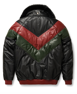 Blouson en cuir matelassé par Bomber, style Bomber, sur mesure, offre spéciale - Product Image 6