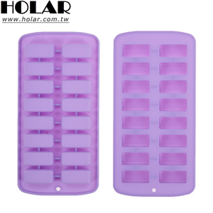 [Holar] ไต้หวันทำ16-Cavity ขนาดเล็กสี่เหลี่ยมผืนผ้าแม่พิมพ์ซิลิโคนสำหรับช็อคโกแลตลูกอมบาร์ - Product Image 1