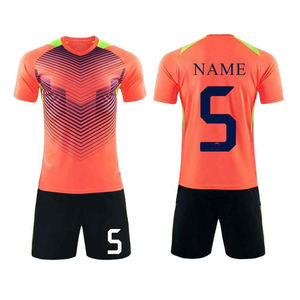 Conjunto de Uniforme de Fútbol Ligero, Transpirable y Cómodo, Personalizado, de Secado Rápido, 100% Poliéster, Camiseta de Fútbol Corta con Bordado - Product Image 4