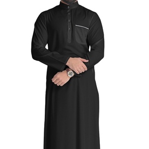 Nuevo personalizado cómodo Dubai ropa islámica hombres plegable Thobe Jubbah último diseño musulmán vestido Accesorios - Product Image 1