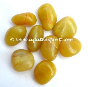 หินอาเกตสีเหลืองย้อมสี หินอัญมณีออร์แกนิกสีชมพู IN;7903232 หินอาเกตทุกสี รุ่น D-tum-009 รังสี 15-30 มม. - Product Image 2