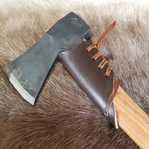 Hachette en bois 10 pouces poignée de Camping compacte hache en acier au carbone avec étui en cuir pour la sculpture OEM poignée de hache en hickory - Product Image 2