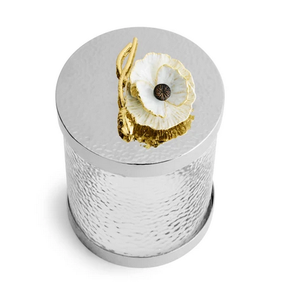 Tapa de flor de lujo para cocina, bote de almacenamiento de alta calidad, contenedores de Metal, a la moda, con acabado martillado, bote de almacenamiento de alimentos - Product Image 1