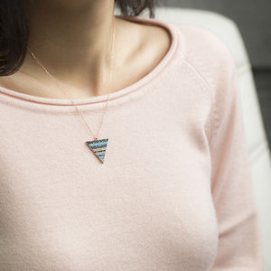 Qualité Tendance Triangle Élégant Pendentif Turc En Gros À La Main 925 Bijoux En Argent Sterling - Product Image 3