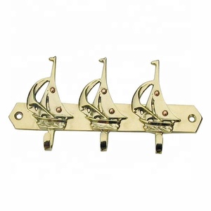 Gancho de pared decorativo de latón de 3 piezas Juego de ganchos de ropa de metal - Product Image 1