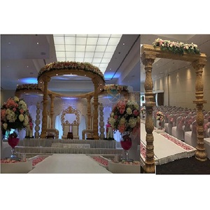 Awesome Wedding Wooden Mandap Setup Elegant Wedding Wooden Mandap Setup Traditional Wooden Wedding Mandap Decoration - Product Image 1
