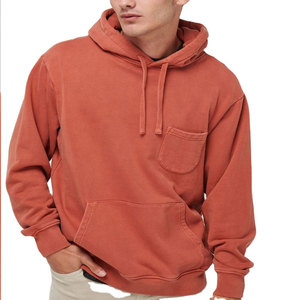 Sweat à capuche 100 % polyester polaire pour homme avec logo brodé, fermeture éclair contrastante, couleur unie, idéal pour l'hiver - Product Image 1
