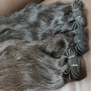 ผมดิบธรรมชาติหยัก26นิ้วต่อผมมนุษย์ผมต่อผมสีน้ำตาลธรรมชาติกับเวอร์จินวัด - Product Image 1