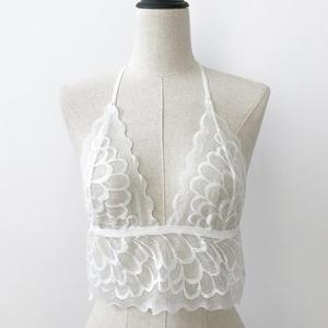 Scalloped Lace Halter Bralette <b>Set</b> in White Handmade Creations Handmade Creations - Product Image 1
