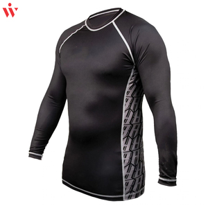 Protège-éruptions cutanées pour hommes, qualité professionnelle, impression par sublimation, manches longues, tissu de compression, manches courtes, été, course pour adultes - Product Image 4
