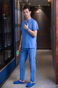 Trajes de limpieza para pacientes, bata de alta calidad con cuello en V, Hosital, para hombre y mujer, S/M/L/XL/XXL, no tejida - Product Image 5