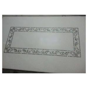 Handmade Marble Rectangular Dining Table Top With Inlay Work - Product Image 1