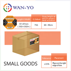 Etiquetas de Impacto de 75G para Reducir Daños en la Carga / Etiquetas de Embalaje Logístico - Product Image 3