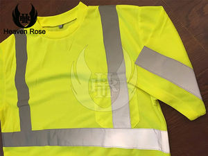 Camiseta de manga corta reflectante para hombres, prenda de vestir, cómoda, de alta visibilidad, para construcción al aire libre, superventas - Product Image 3