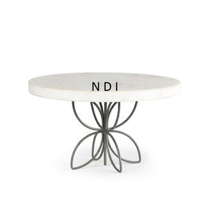 Centres de table de style moderne, support pour gâteaux en marbre blanc, support pour plateau de gâteaux en forme de tasse arrondie à un niveau - Product Image 1