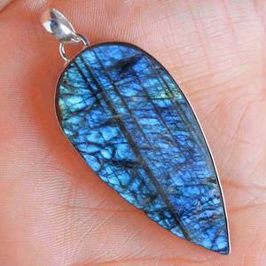 Pendentif en pierre naturelle 925 argent sterling, collier de haute qualité, pierres précieuses - Product Image 3