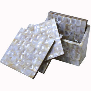 Support de dessous de verre en pierre nacrée pour hôtels et restaurants Plateaux d'incrustation d'os Ustensiles de cuisine pour tapis et tampons de forme ronde - Product Image 5