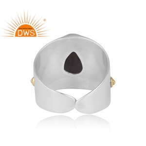 Bague de créateur en pierres précieuses, bijou de luxe, en argent Sterling fait à la main - Product Image 4