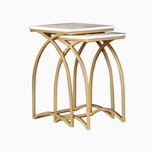 Oneup — plateau latéral en métal et marbre, pour salle à manger, moderne, rond, fabriqué en inde, tout bureau, maison, Restaurant, Super marché, 2022 - Product Image 1