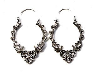 Pendientes de aro llamativos de Latón chapado en plata bohemio para mujer, joyería fina de moda, perlas, diamantes para bodas, fiestas, regalos - Product Image 2