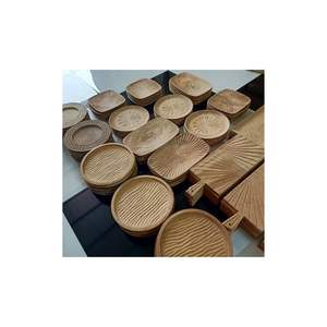 Bandeja tallada de madera de Acacia de roble rojo, bandeja de servicio, utensilios de cocina, venta al por mayor - Product Image 3