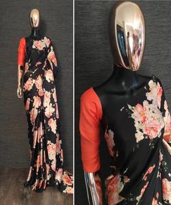 Nouveau attrayant fête porter lourd broderie travail Sari avec chemisier mat pièce femmes indiennes portent Sari bas prix en gros Surat Apparelgarment - Product Image 6