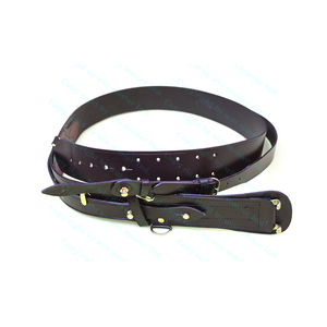 Cinturón de Cuero Estilo Ceremonial Sam Browne Marca Win Master en Color Marrón con Correa Cruzada Hecho en Pakistán - Product Image 4