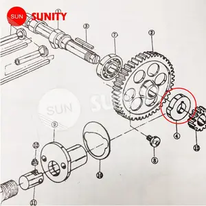 Yanmar 엔진 예비 품목을 위한 대만 SUNITY 고품질 TS50 OEM 101158-14090 CAM.FUEL