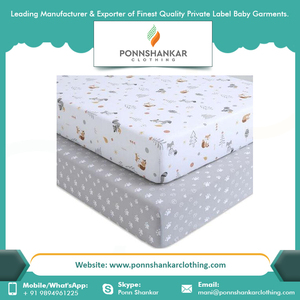 Good Quality Cotton Cartoon Pattern <b>Muslin</b> <b>Baby</b> Crib Sheet Accept Custom - Product Image 5