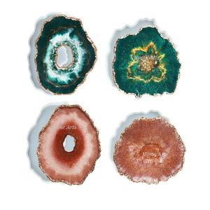 Set of 2 resin work <b>coaster</b> superior quality customized size and shape <b>glass</b> cup <b>coaster</b> set for home use - Product Image 3