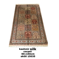 New Traditional Hand Made Kashmir Silk Multi Colorful Rectangular Floor Carpets and Rugs