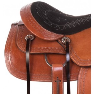 Ensemble de selles anglaises en cuir véritable durable de qualité supérieure pour l'équitation baril course Western Tack plusieurs tailles 14 "-18" divers - Product Image 6