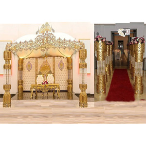 มหาราชามงกุฎงานแต่งประดับคริสตัล Mandap ชุดตกแต่งคริสตัลงานแต่งสุดพิเศษใหม่ - Product Image 1